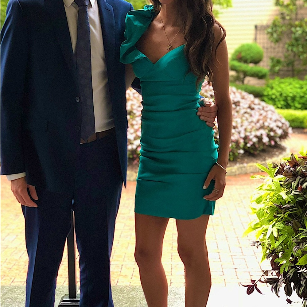 Turquoise cocktail dress
